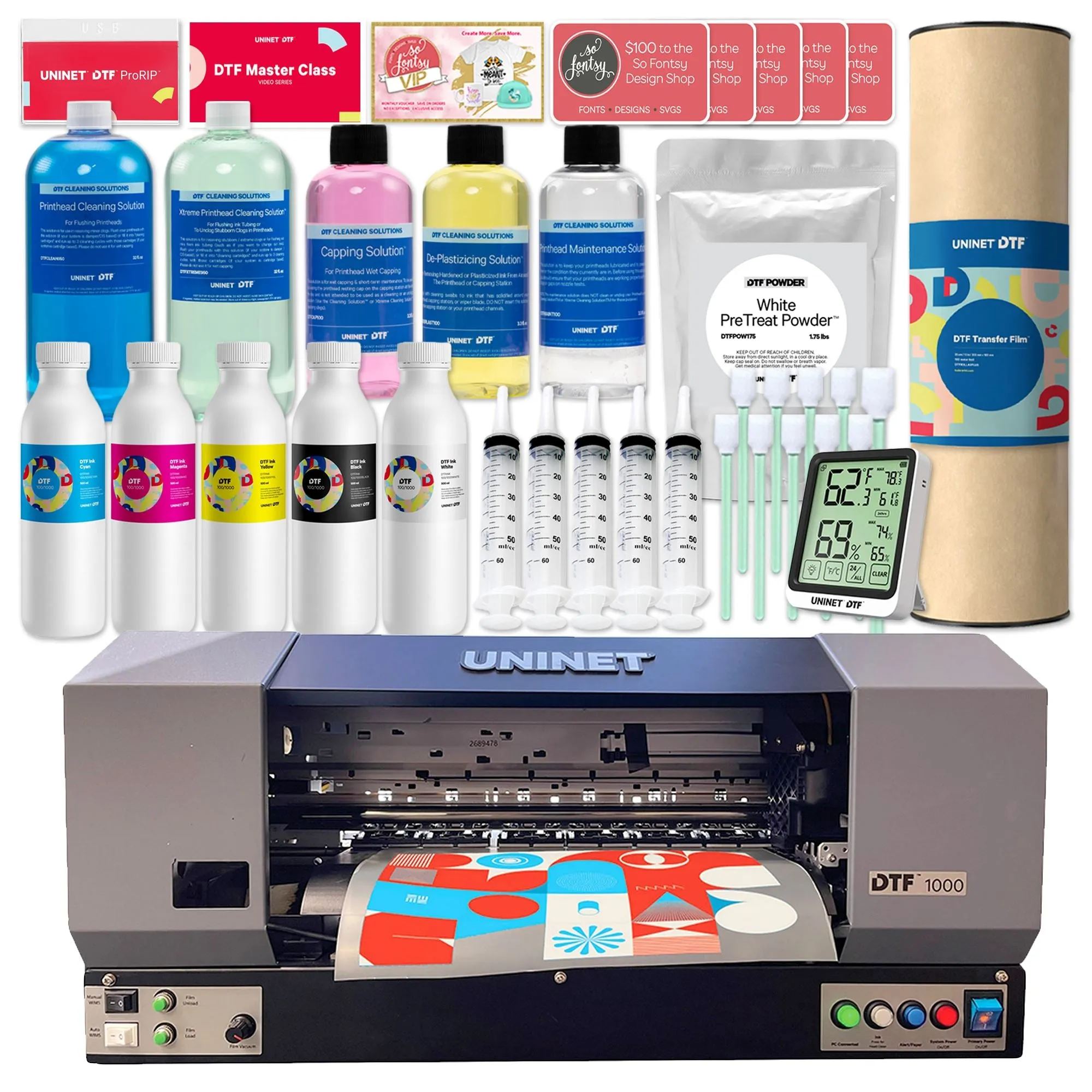 Uninet 1000 Direct To Film 13" Printer Production Bundle