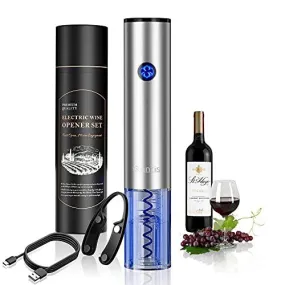 Upgraded-Quntis Electric Corkscrew Wine Bottle Opener with Foil Cutter Rechargeable