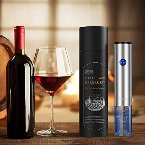 Upgraded-Quntis Electric Corkscrew Wine Bottle Opener with Foil Cutter Rechargeable