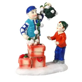 valiant Christmas Village Houses Set Decorations - LED Lights Christmas Collection Figurines Buildings Desktop Ornaments for Christmas Decorations Landscape Decor Snow Village Displays T8