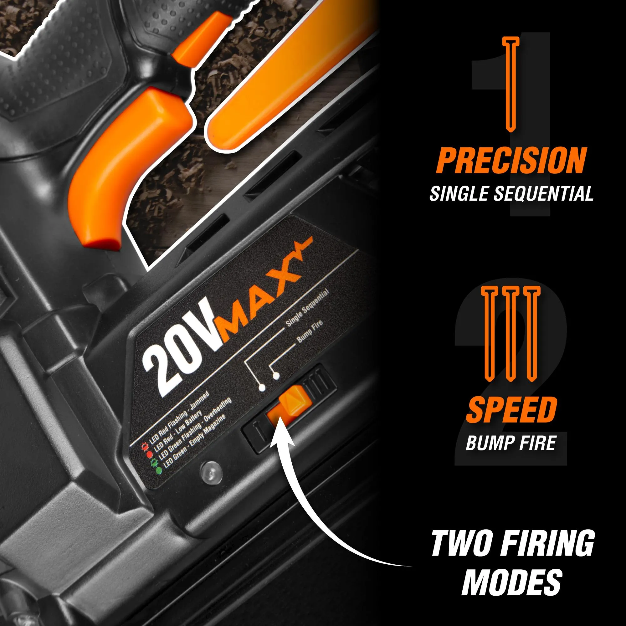 WEN 20512BT 20V Max Cordless 18-Gauge Brad Nailer (Tool Only – Battery Not Included)