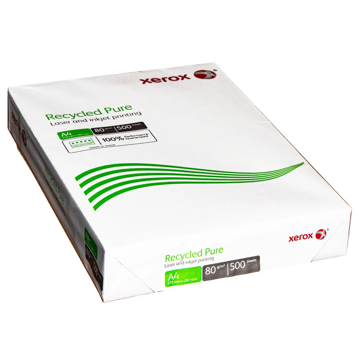 Xerox Recycled Pure Laser and Inkjet Printing A4 Paper 80gsm 500 Sheets
