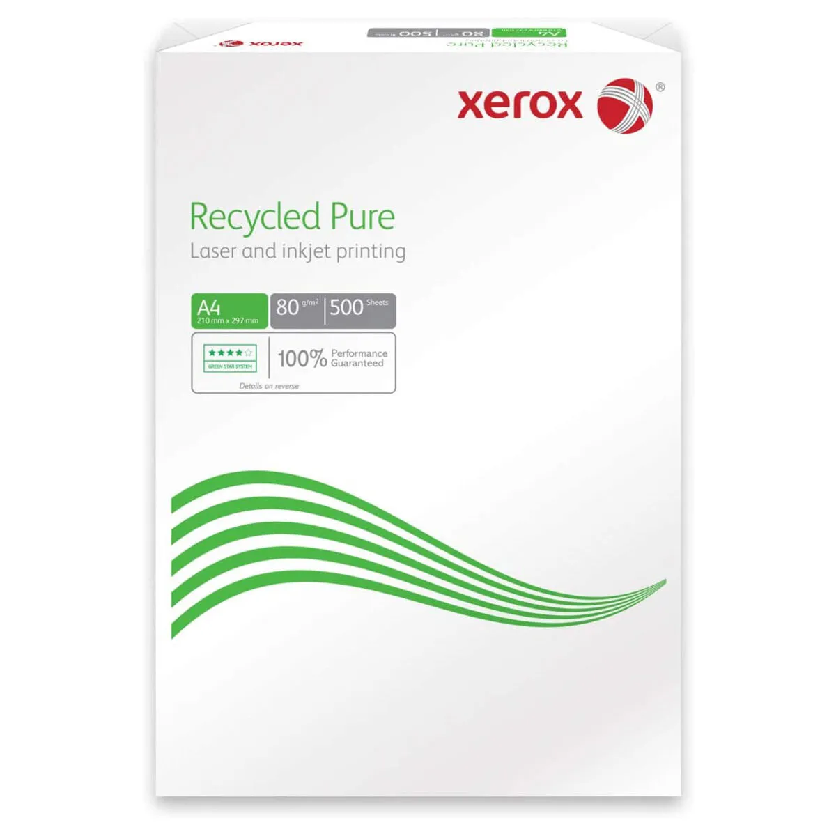 Xerox Recycled Pure Laser and Inkjet Printing A4 Paper 80gsm 500 Sheets